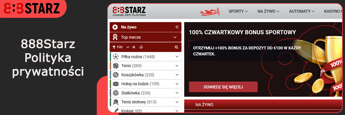 Polityka prywatności 888STARZ Polska. 